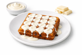 White creamy waffle